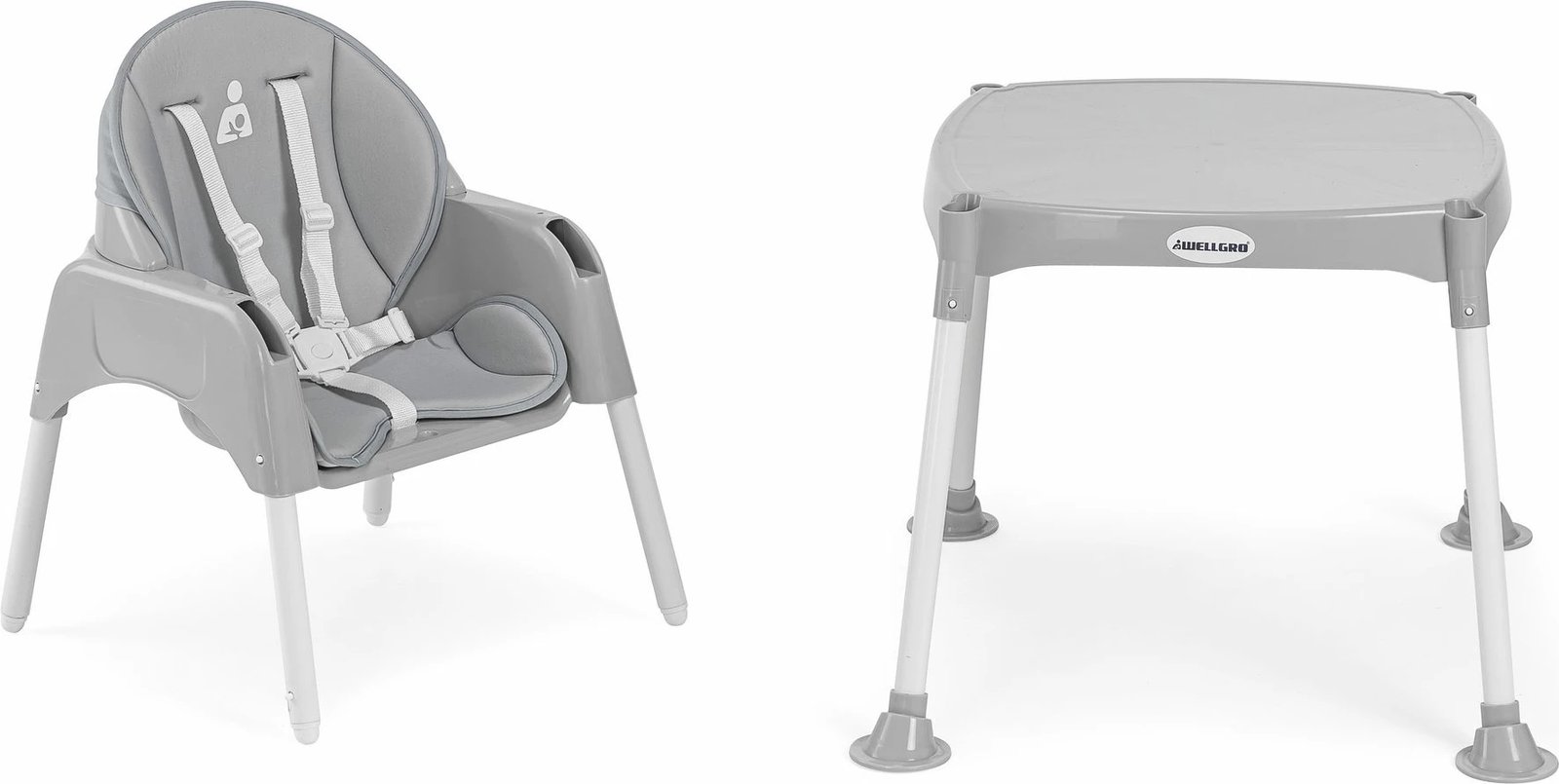 Karrige për bebe 3n1, ngjyrë gri, Evila Originals