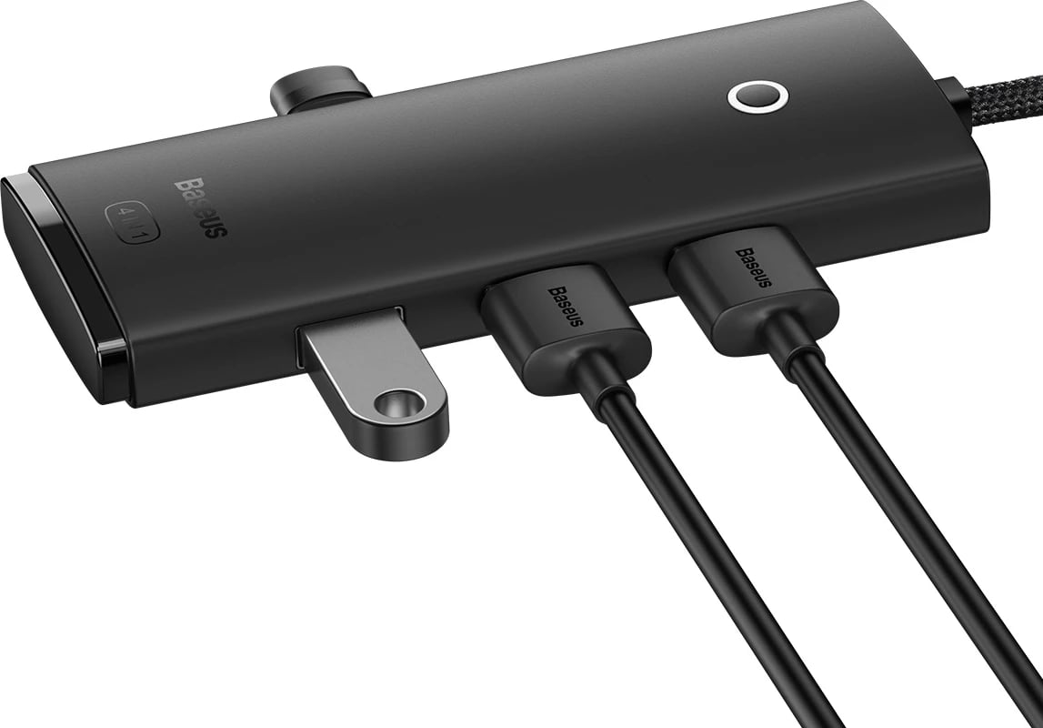 HUB Baseus Lite Series WKQX030101, 4x USB-A 3.0, 1x USB-C, 1m, i zi