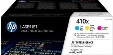 Toner, HP 410X CF252XM rendiment i lartë 5000 faqe, për LaserJet Pro M452/M477, cian/e verdhë/magenta, tri-pack