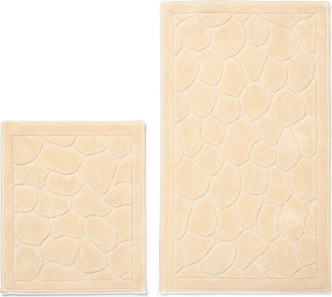 Set tapetash për banjo, 2 copë, pambuk, ngjyrë kafe e çelët, Mijolnir 000127