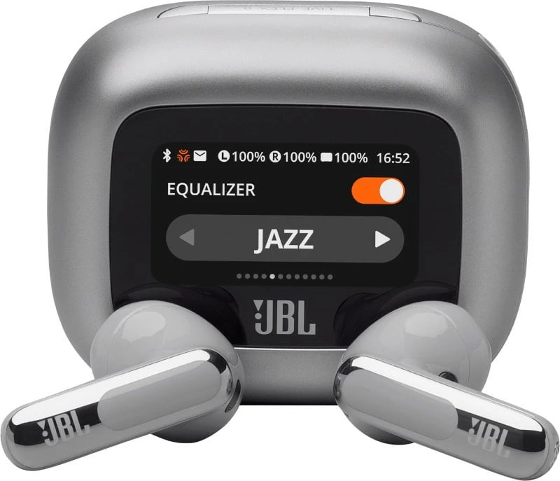 Kufje JBL LIVE FLEX3 wireless, Bluetooth 5.2, me kuti karikimi, silver Kufje JBL LIVE FLEX3 wireless, Bluetooth 5.2, me kuti karikimi, silver