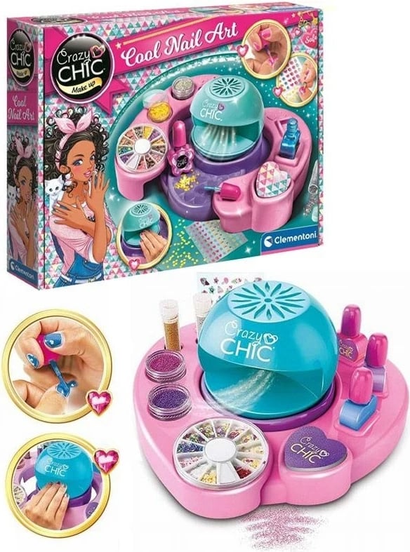 Set për thonj Clementoni Crazy Chic Cool Nails, 78771, Rozë