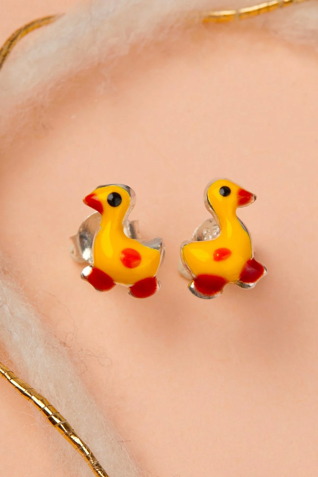 Vathë argjendi Elika, ngjyrë e kuqe, argjend, e verdhë, ELKMD50525