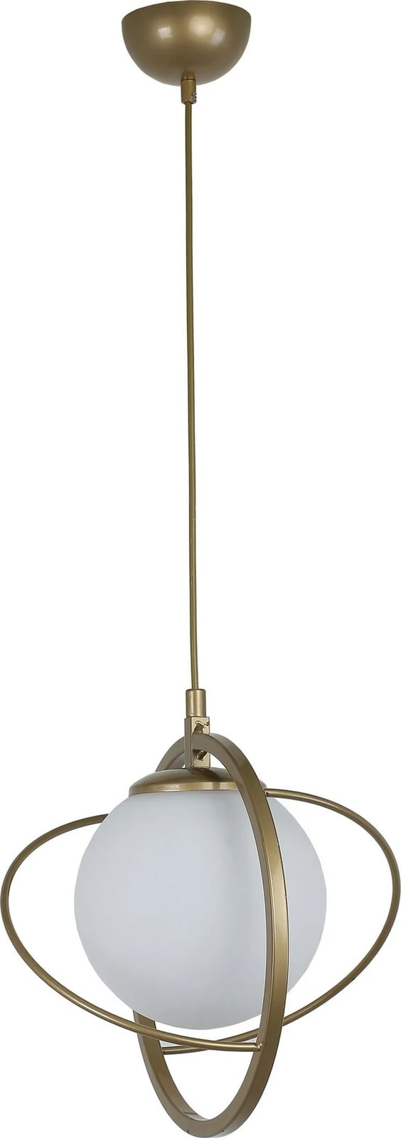 Llambë tavani Opviq Nepal, metal, xham i bardhë, lartësi e rregullueshme, D25x70cm