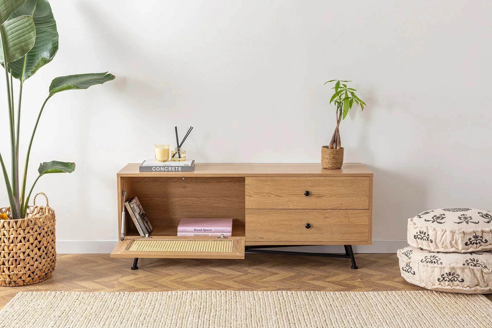 Komodë TV Hanah Home, Nala 140, ngjyrë natyrale