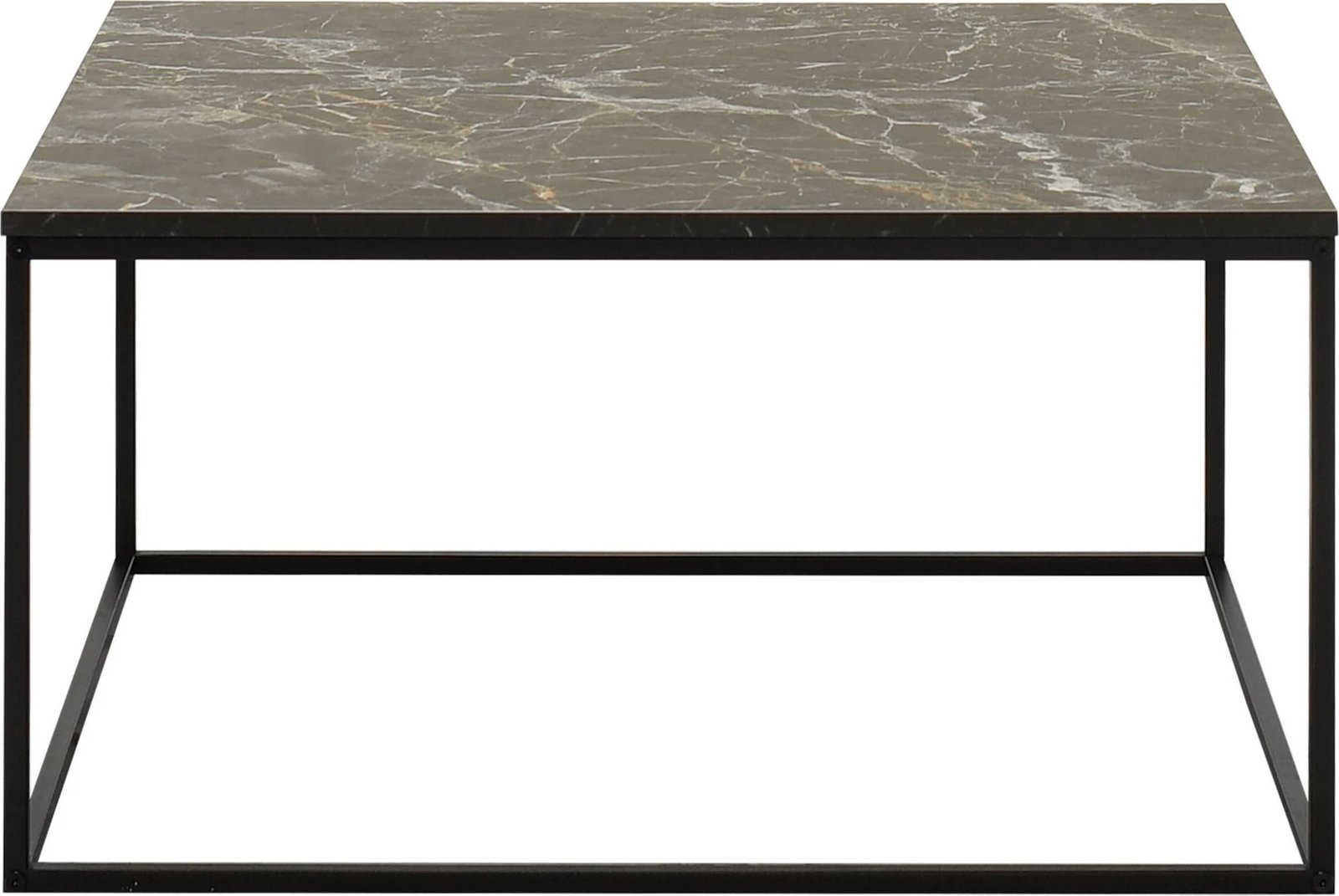 Tavolinë e ulët Hanah Home, Shp-980-Qq-1, ngjyrë e zezë dhe mermeri