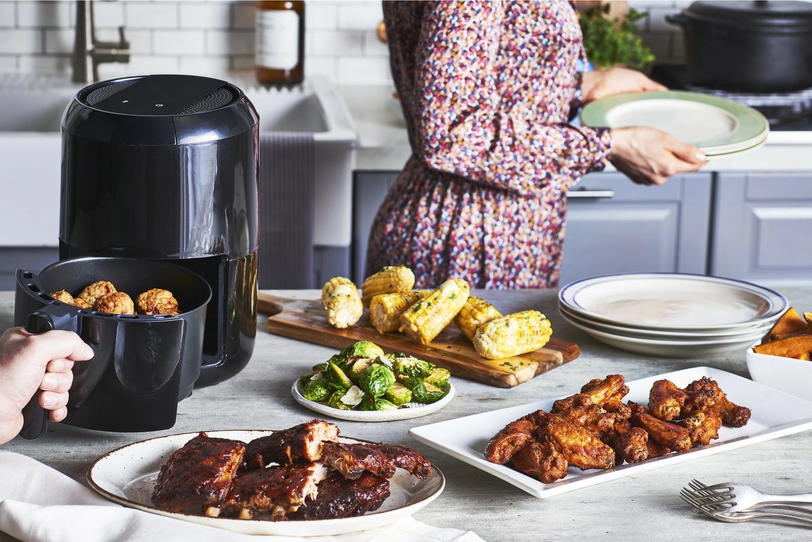Fryer ajri Tefal Easy Fry EY3018, 1.6 L, Prekje, Zezë