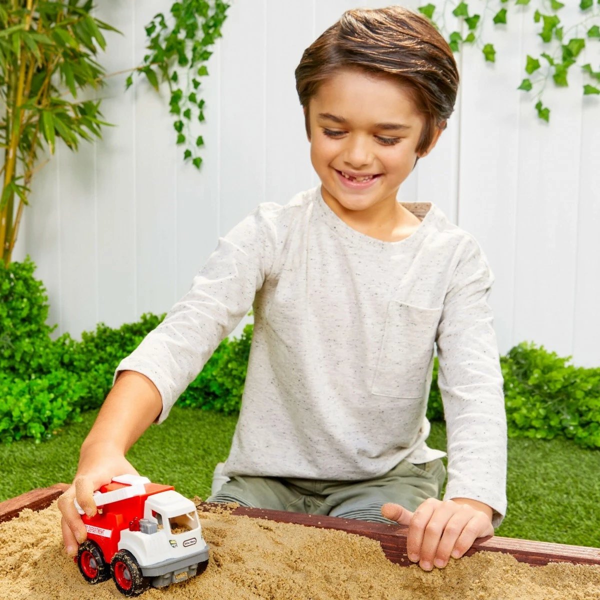 Kamion zjarrfikës lodër Little Tikes Dirt Digger Minis, plastikë, kuq/bardh/gri