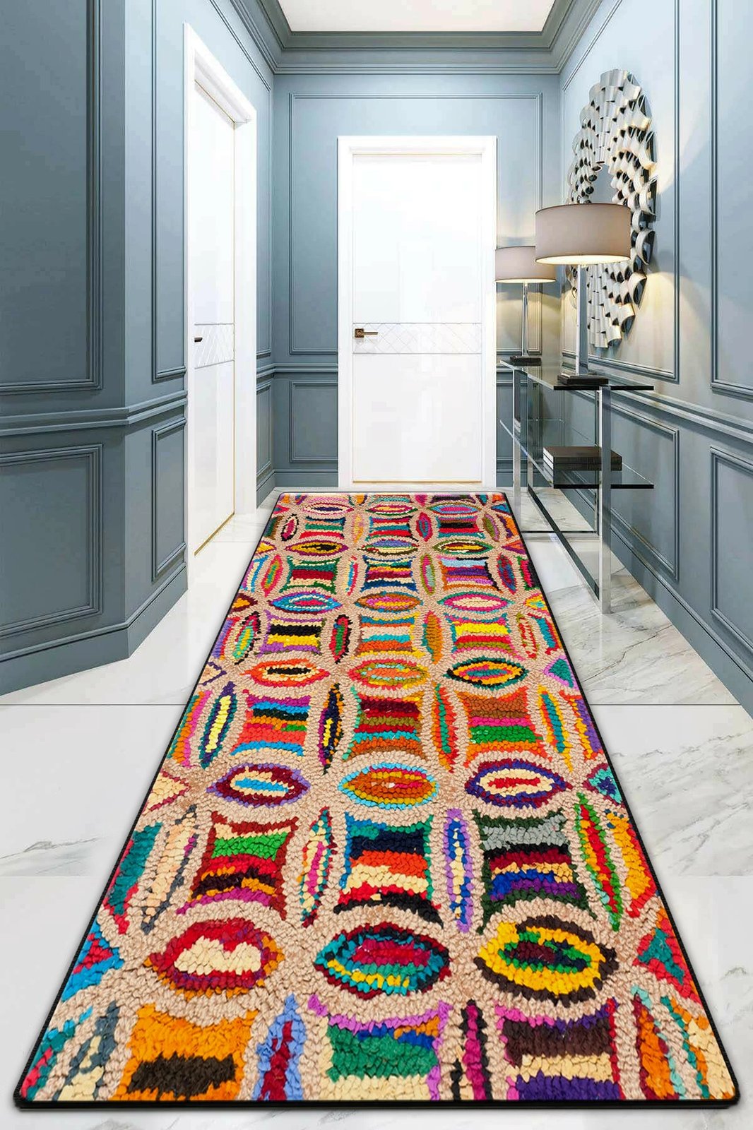 Qilim korridori, shumëngjyrësh, 80x200cm, Circulo Djt