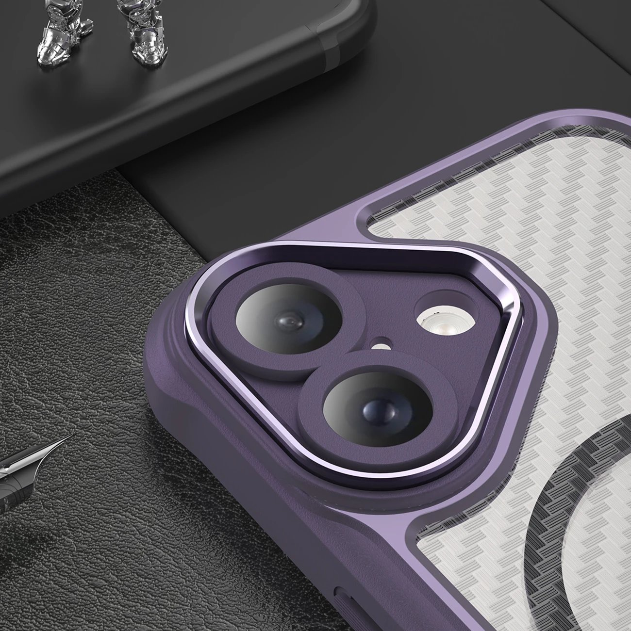 Mbështjellës Hurtel Leading Series MagSafe për iPhone 16 Plus, TPU, Vjollcë