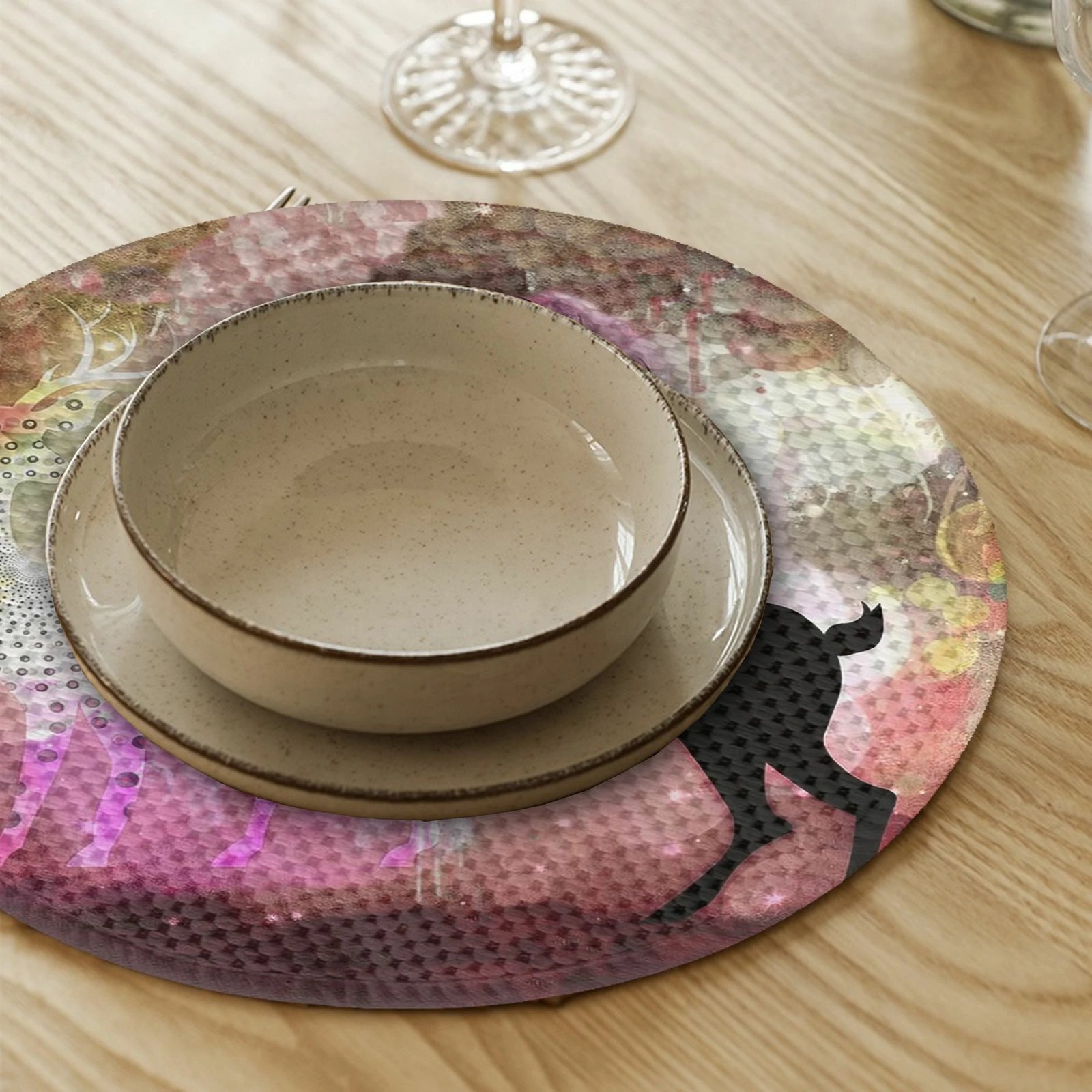 Set nënshtrues tavoline Hermia Concept, shumëngjyrësh, 37 cm, 4 copë