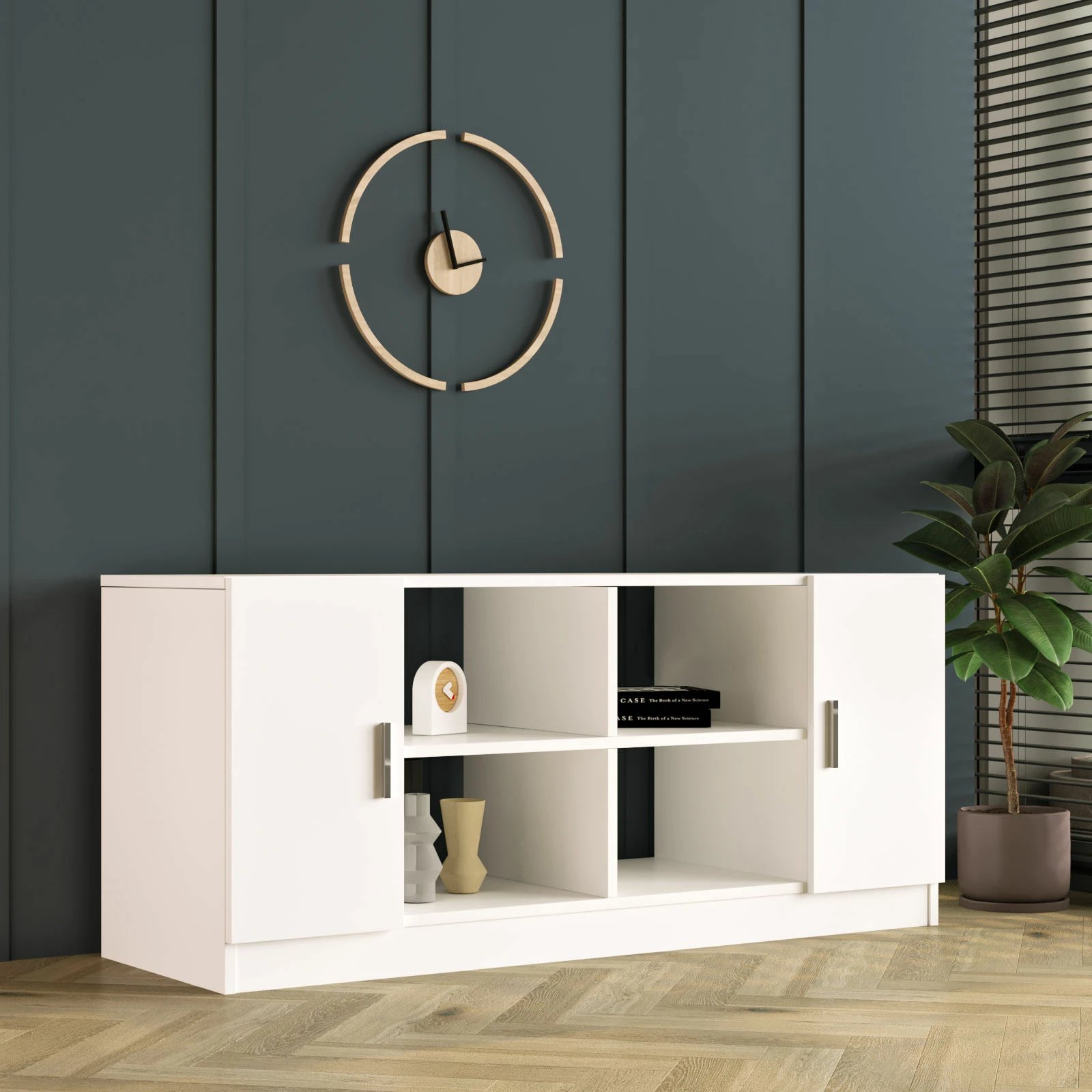 Set mobiljesh për zyre Hanah Home, Vo10-W, ngjyrë e bardhë