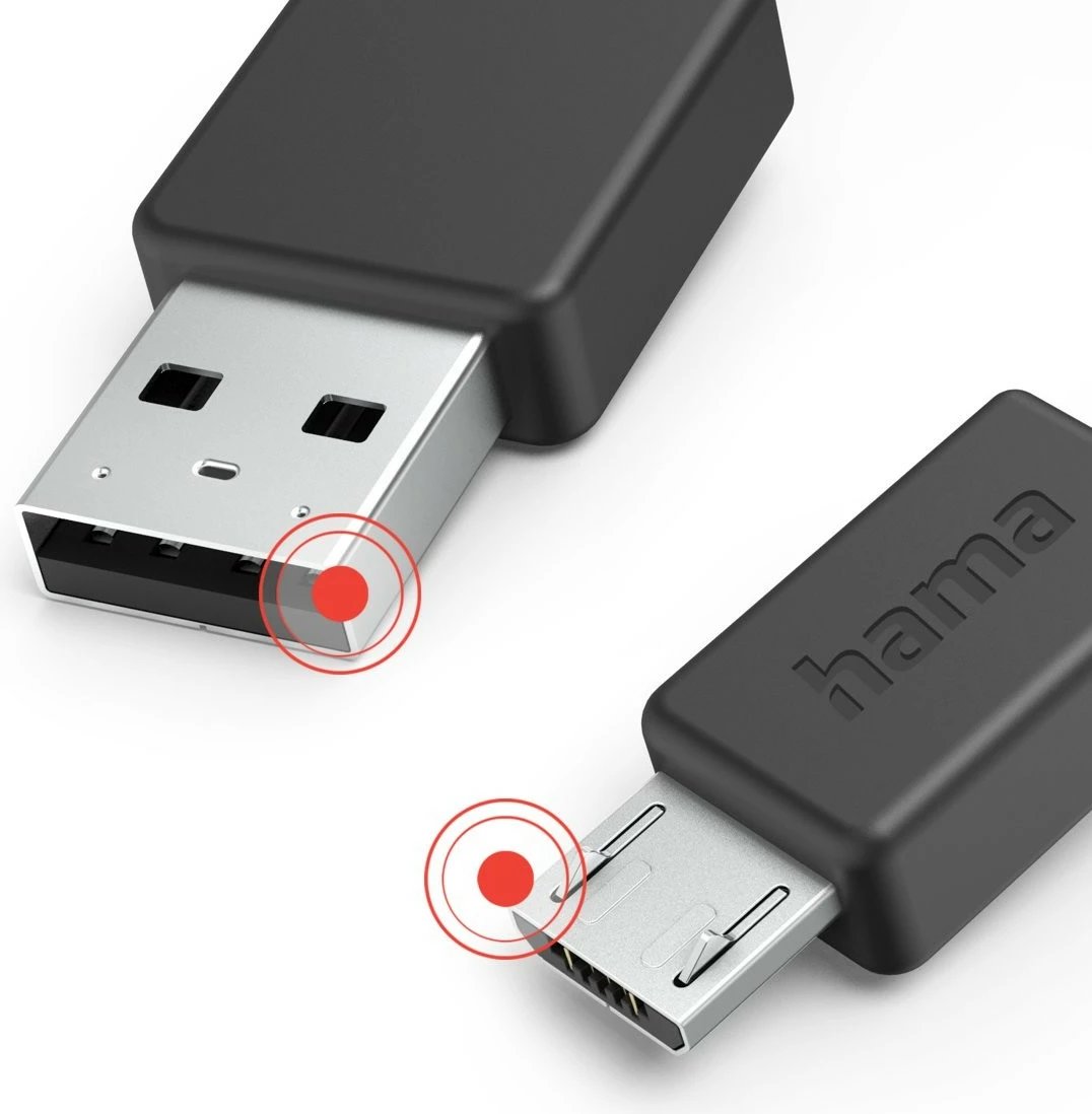 Kabllo karikimi Hama 201584, 1m, Micro USB, e zezë Kabllo karikimi Hama 201584, 1m, Micro USB, e zezë