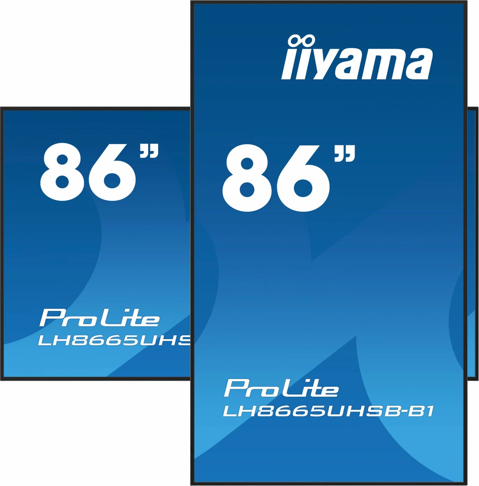 Monitor iiyama LH8665UHSB-B1, Kiosk design, 86", LED, 4K Ultra HD, Wi-Fi, e zezë
