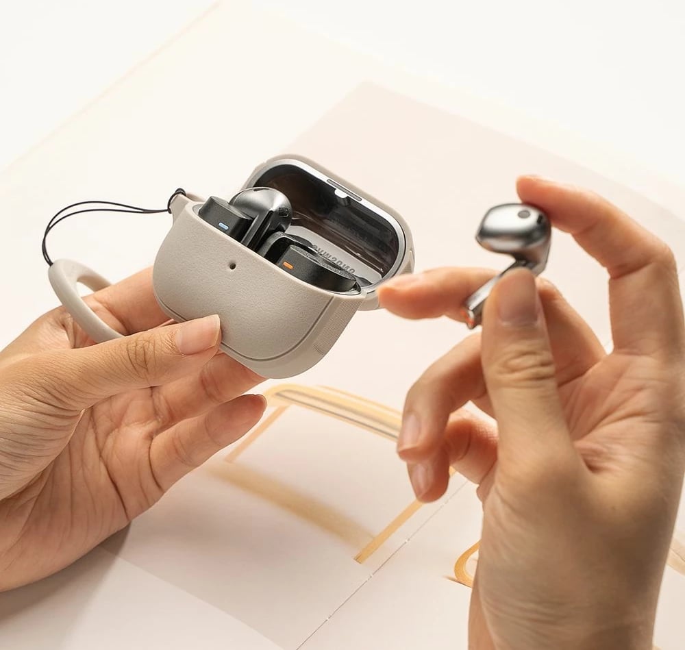 Mbështjellës Ringke Onyx MagSafe për Samsung Galaxy Buds 3 / 3 Pro, Gri