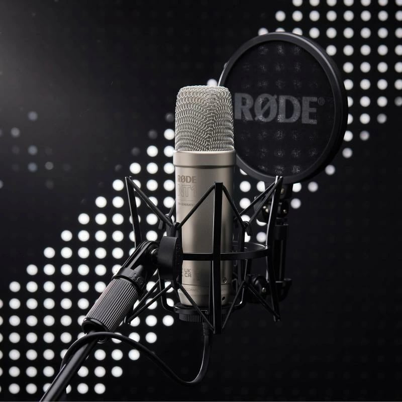 Mikrofon kondensator, RØDE, NT1 5th Gen, lidhje XLR/USB-C, argjendt