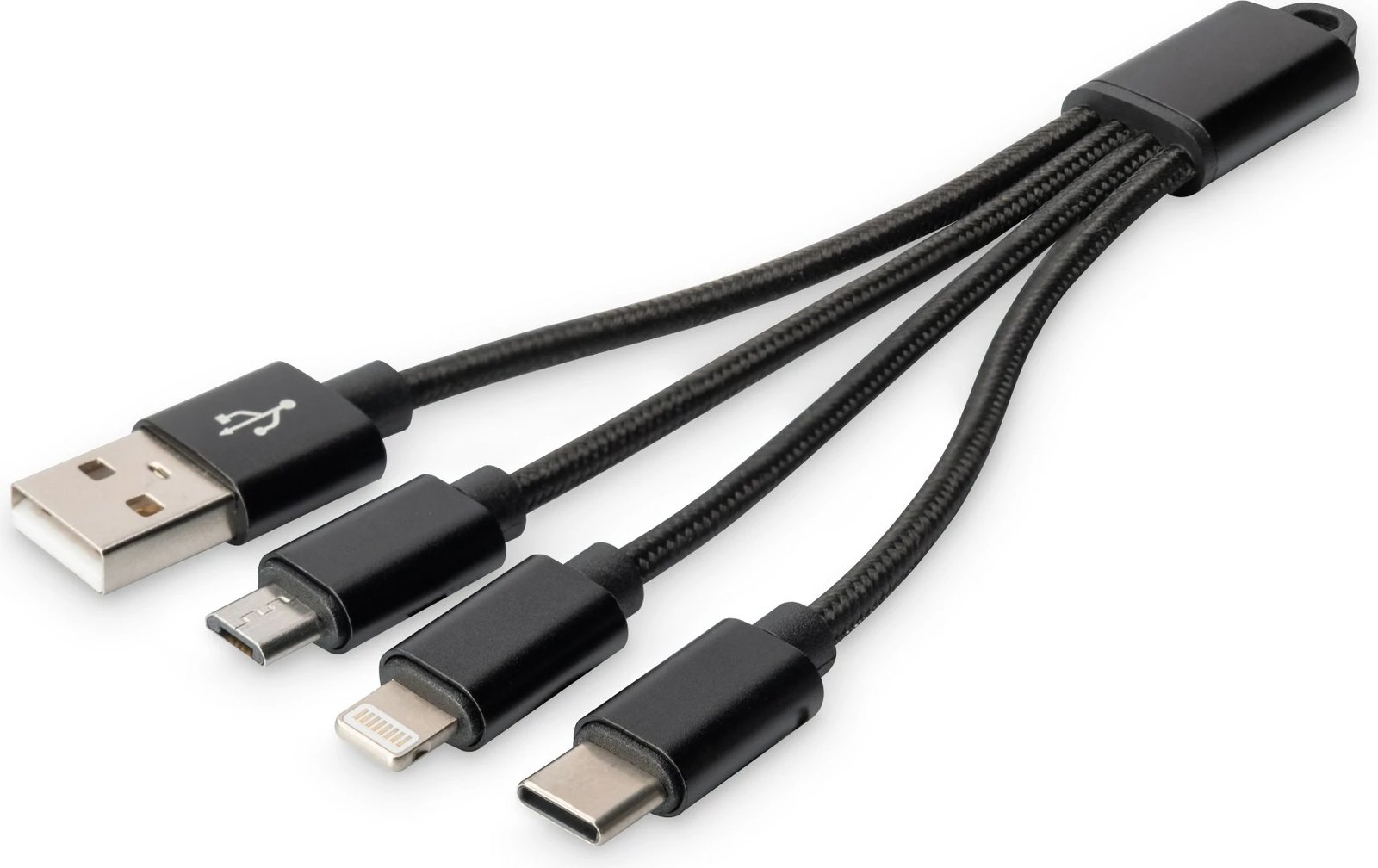 Kabllo USB Digitus 3-në-1, 5m, USB A mashkull/femër, e zezë Kabllo USB Digitus 3-në-1, 5m, USB A mashkull/femër, e zezë