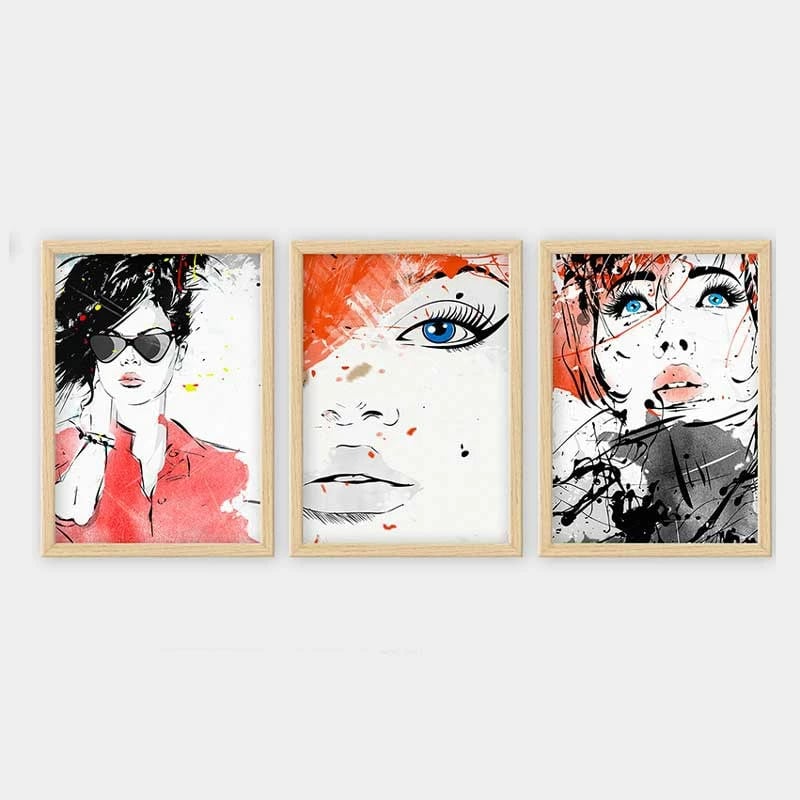 Pikturë dekorative me kornizë (3 copë), Wallity, 3NTC_2848730_3545