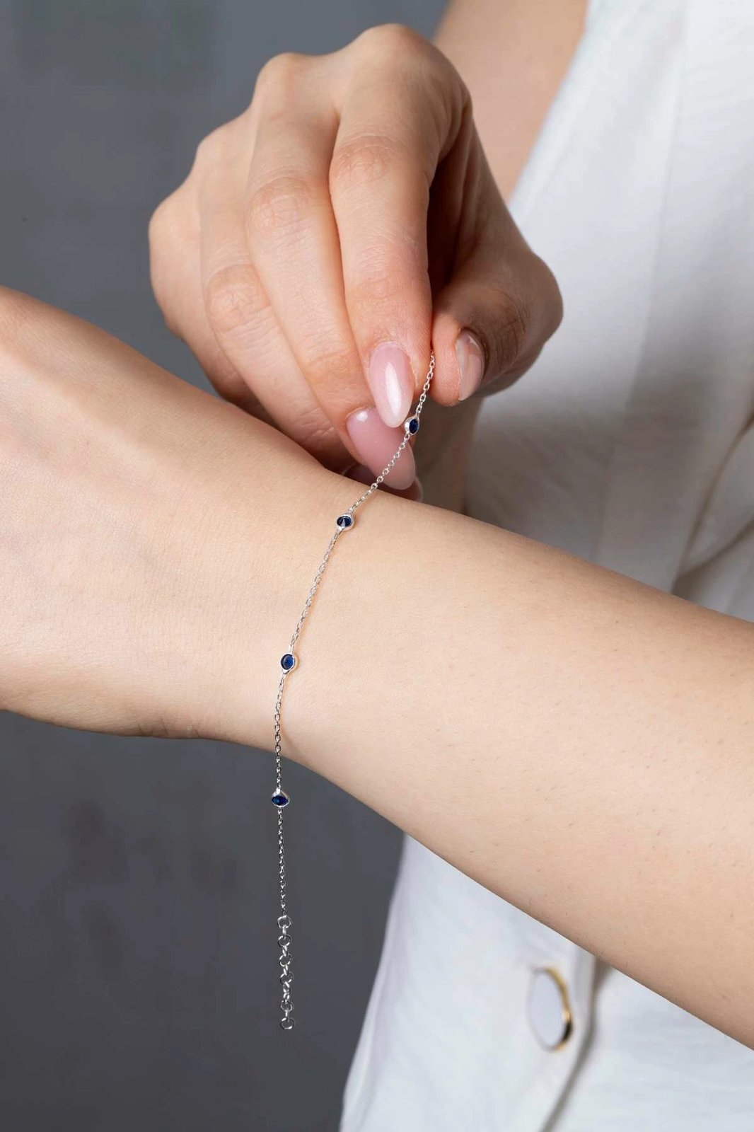 Byzylyk argjendi Jumeon, ngjyrë kaltër e errët, TFNY65229