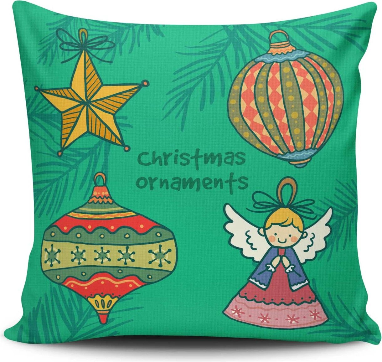 Jastëk mbulesë me motive të Vitit të Ri, shumëngjyrëshe, NKLF-355