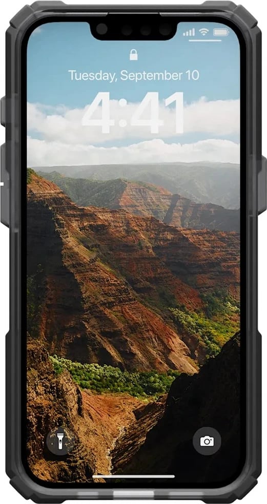 Mbështjellës Urban Armor Gear AW82-0FG për Apple, 6.1", TPU, Ash/Titanium