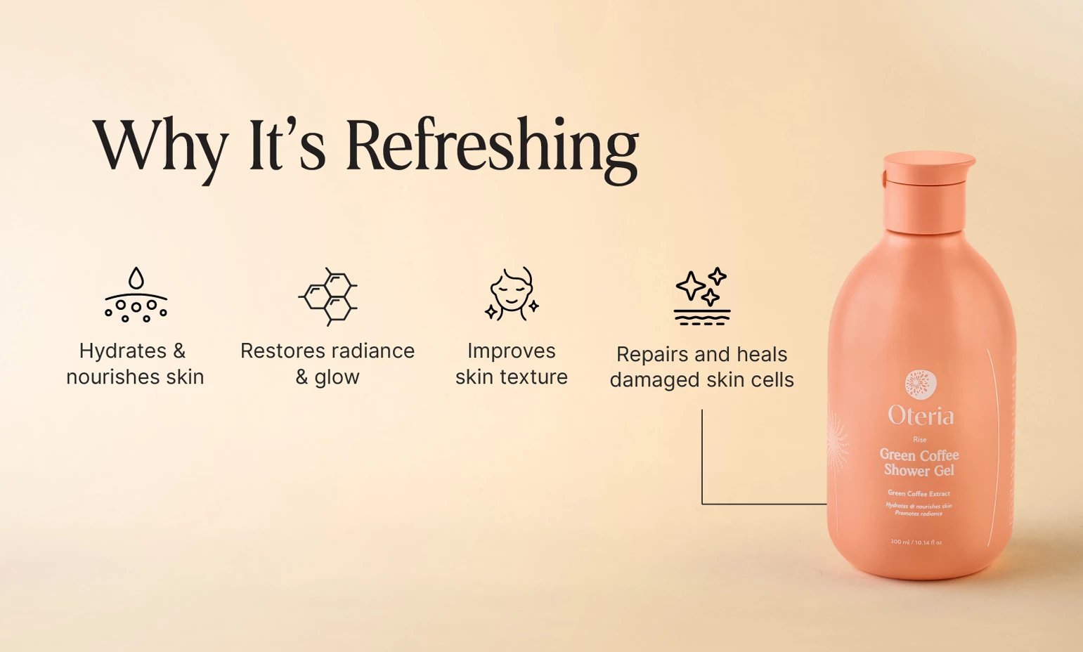 Xhel për trup Green Coffee Shower Gel, 300ml