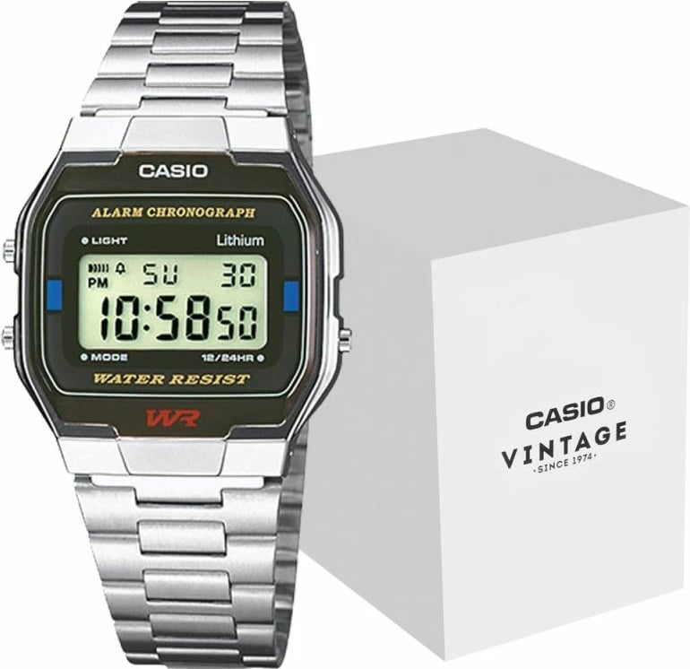Orë dore unisex Casio, argjend