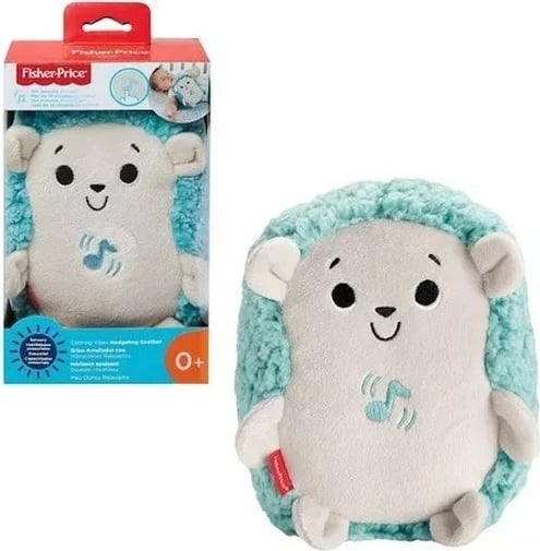 Lodër pelushi Fisher-Price Calming Cuddly Hedgehog GHL40, për foshnje, kaltër