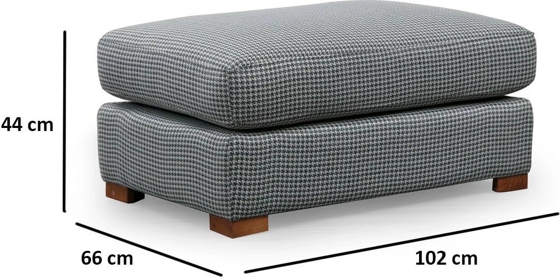 Këndsofa Atelier del Sofa, Loop 1, gri dhe gri e çelët, me pouf