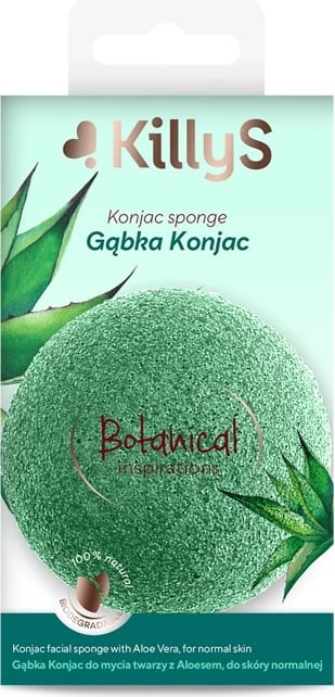 Sfungjer për pastrim fytyre KillyS Botanical Inspirations Konjac me Aloe për femra, 1 copë