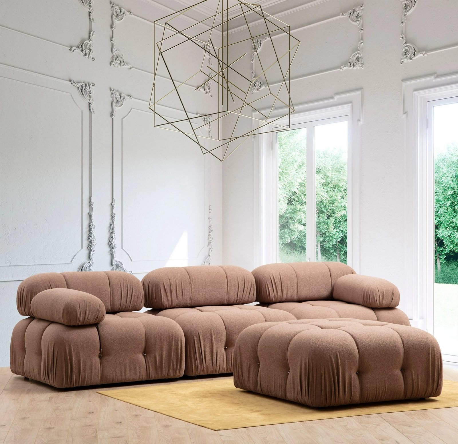 Puf Bubble, kafe bouclette, Tuffet Atelier del Sofa