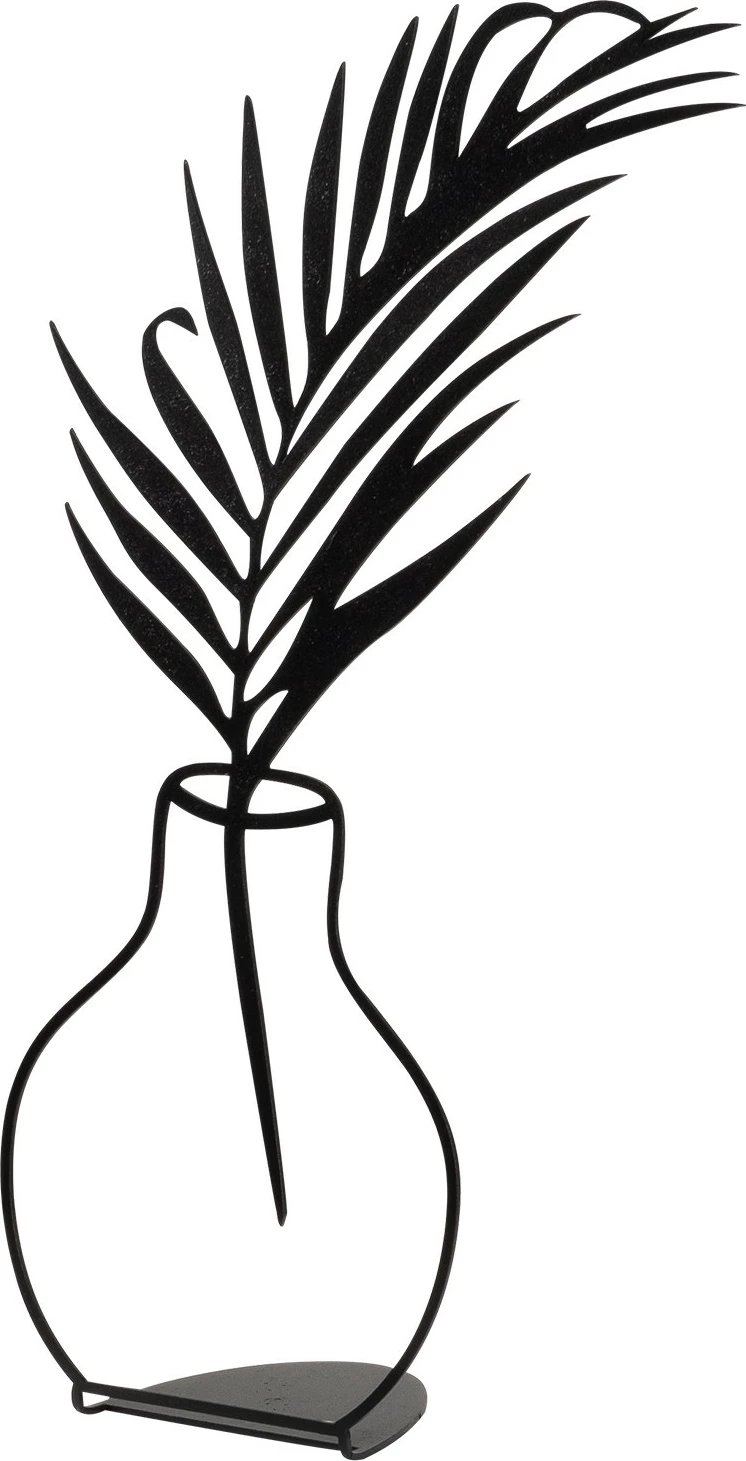 Objekt dekorativ Aberto Design, vazo lulesh, e zezë