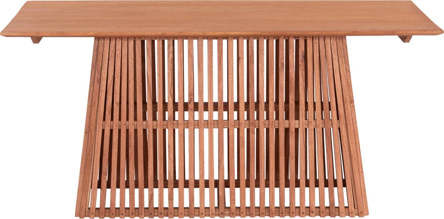 Tavolinë drejtkëndore për ngrënie, druri Mindi, ngjyrë natyrale, 160x79.5x76.5 cm