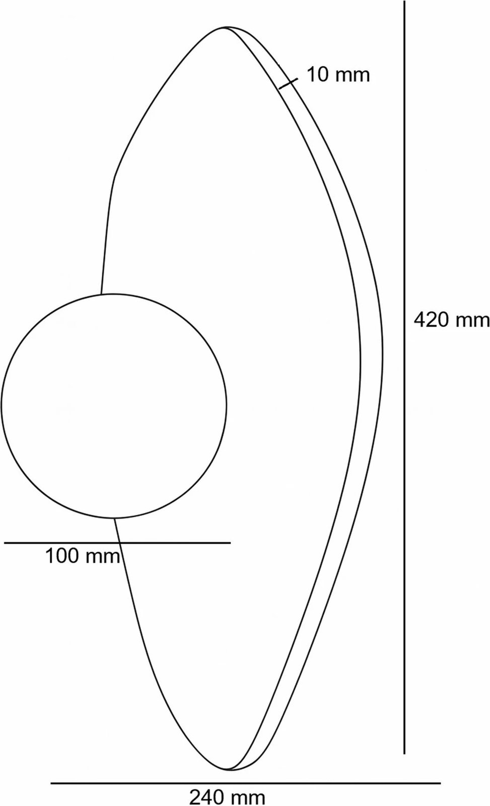 Llambë muri Opviq, Forest, trup travertini, kapak qelqi, ngjyrë bezhë, e bardhë, e kuqe