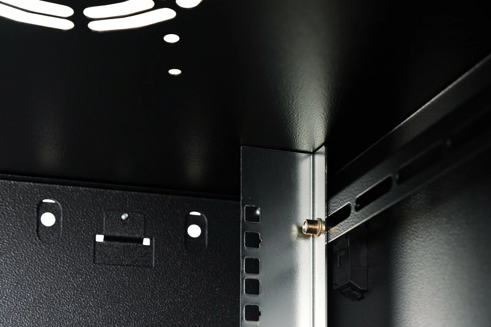 Kabinet rrjeti muror Digitus DN-37107 19" 9U 474x600x600mm derë xhami IP20 kapacitet 60kg i pa-montuar, zezë