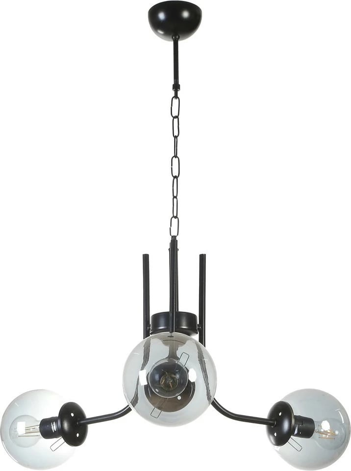 Llambë tavani Opviq, 8781-3, ngjyrë e zezë dhe fume, 65x70cm