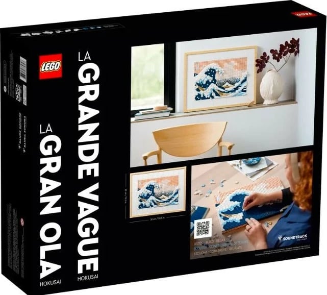 Set ndërtimi LEGO Art 31208 The Great Wave, 1810 pjesë, për të rritur