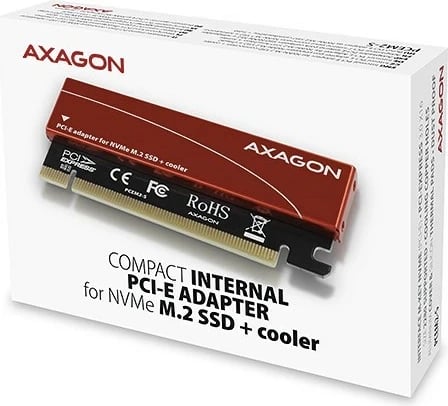 Adapter PCIe AXAGON PCEM2-S për SSD NVMe M.2, i zi