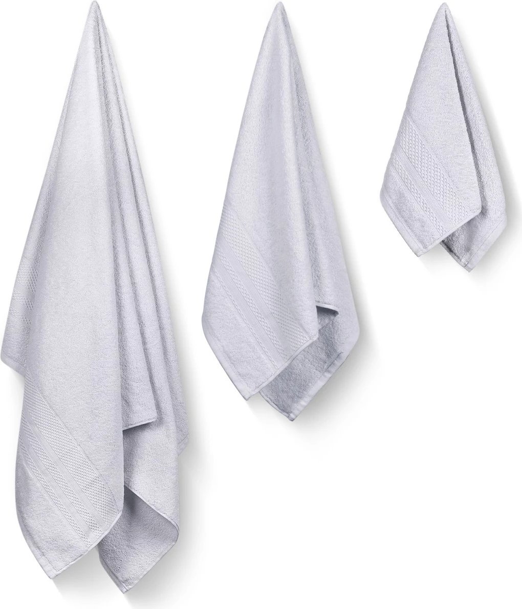 Set peshqirësh (3 copë), Mijölnir, Piramit, ngjyrë gri