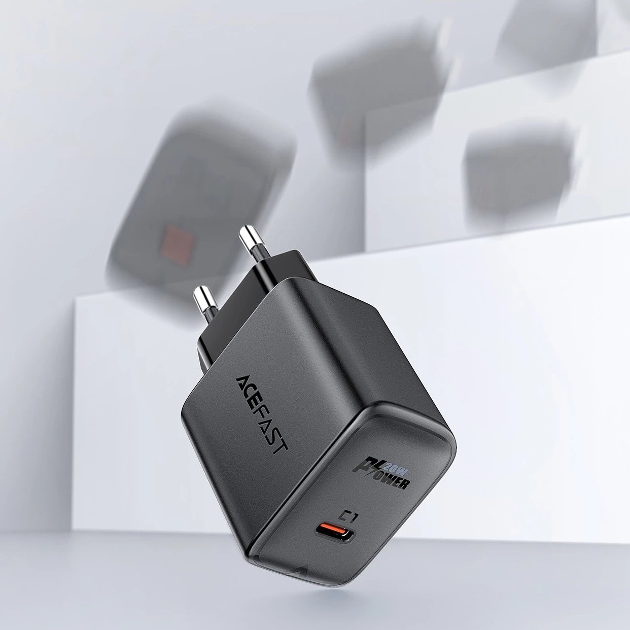 Karikues i shpejtë Acefast A1, USB Type-C, 20W, i bardhë