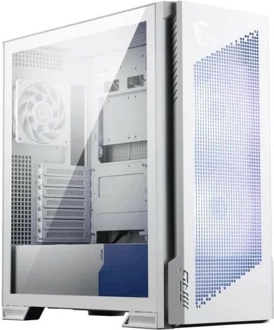 Kasë MSI MPG Velox 300R Airflow PZ midi tower, ARGB, mbështetje E-ATX/ATX/mATX/mini-ITX, USB Type-C 20 Gb/s, dritare xhami të temperuar, e bardhë