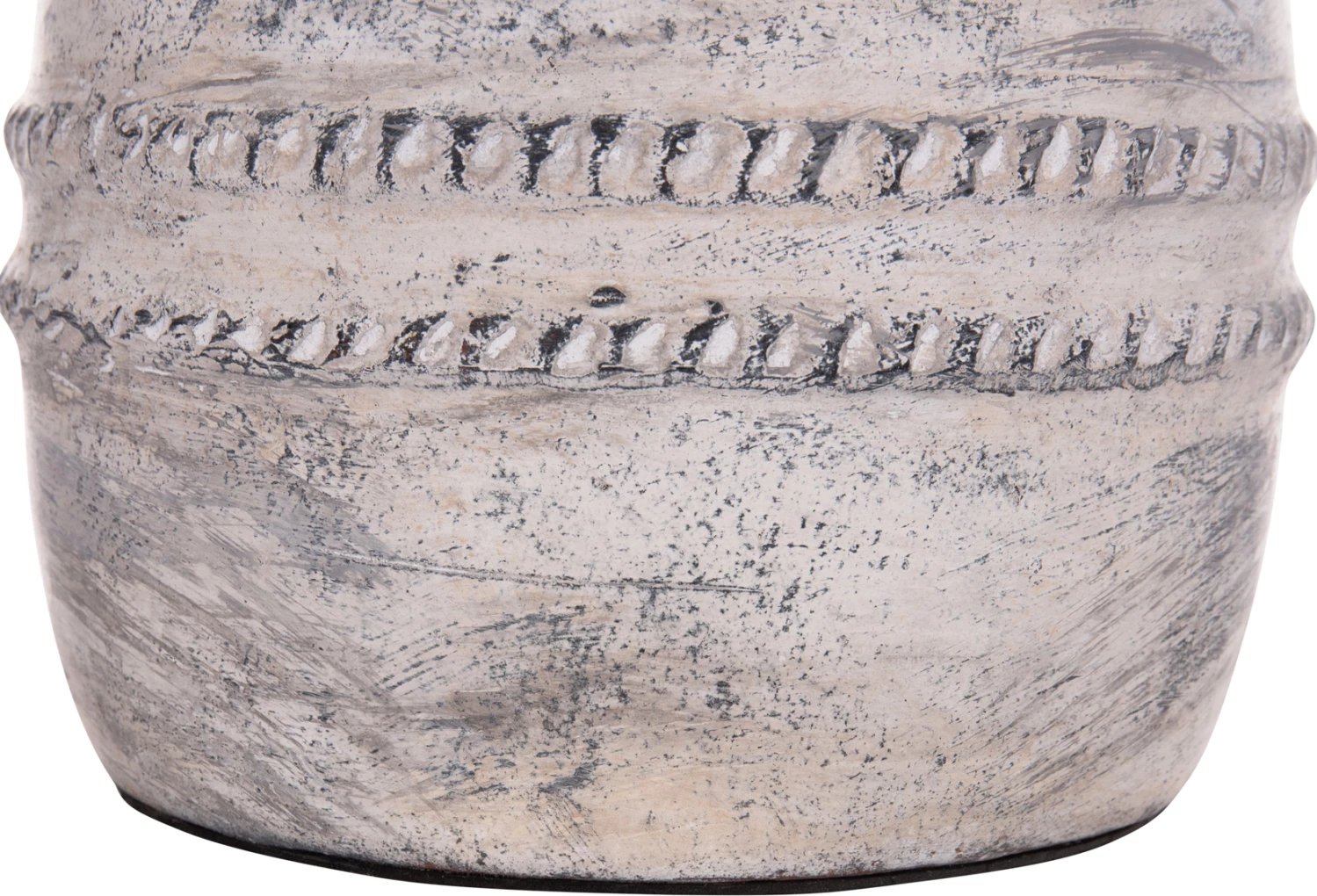 Vazo dekorative tavoline VERMO, terrakotë, ngjyrë gri e çelët, FH4393, 21x25cm