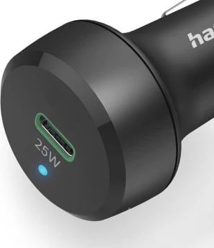 Karikues i shpejtë i makinës Hama me kabllo karikimi USB-C, PD/QC, 25 W, 1 m, i zi 201614