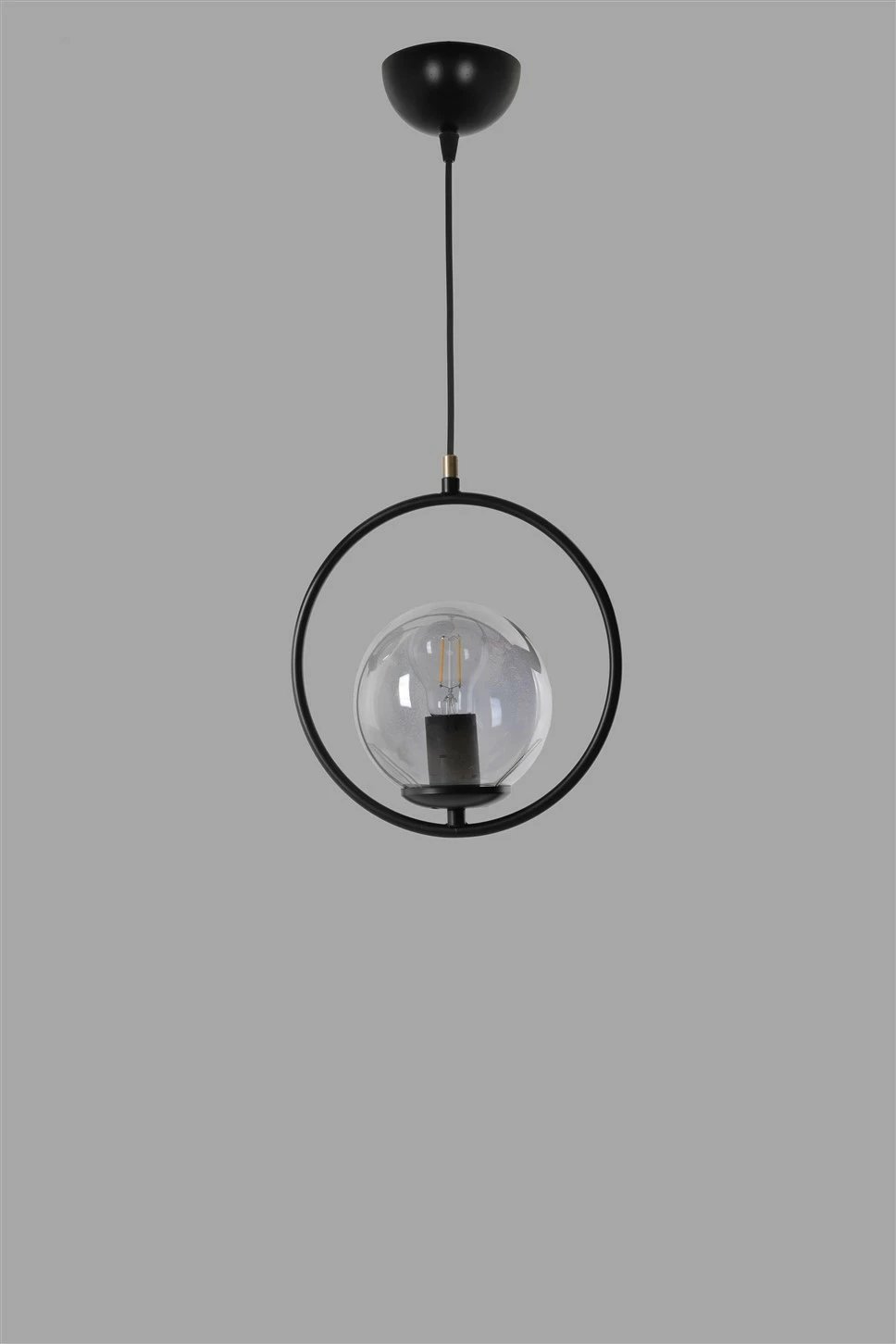 Llambë tavani Opviq, model Ring, xham i tymosur, e zezë Llambë tavani Opviq, model Ring, xham i tymosur, e zezë