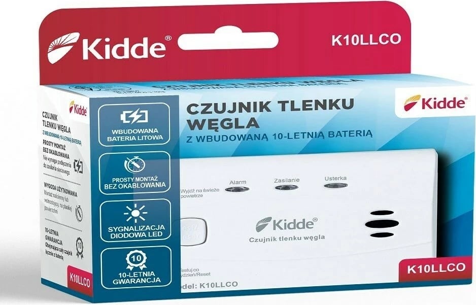 Detektor tymi dhe monoksidi karboni Kidde K10LLCO, i bardhë