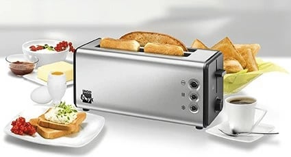 Toaster UNOLD Onyx Duplex 4 feta, 1400W, inox/zi