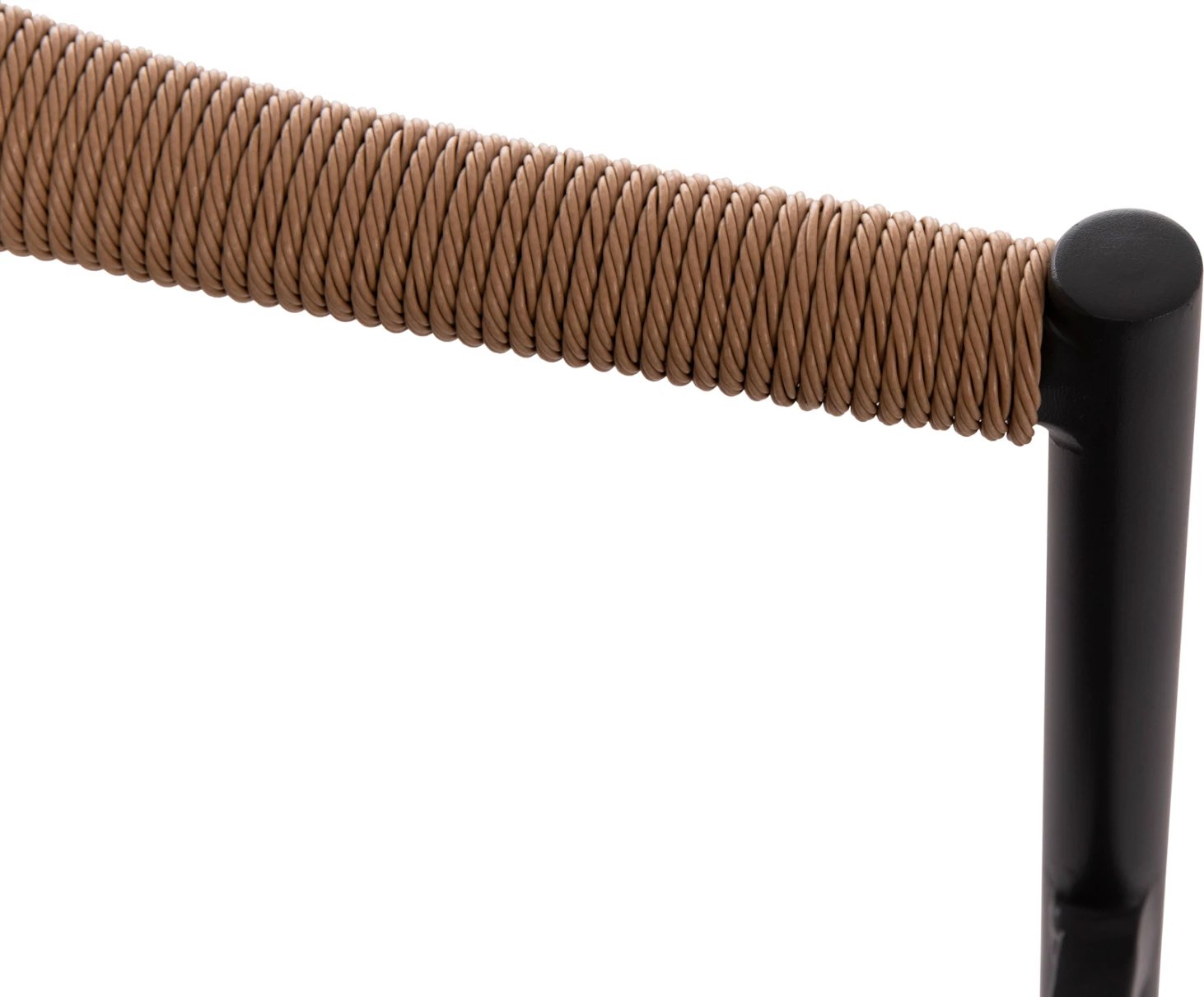 Karrige për tavolinë jashtë BERG FH6284.02 alumini & textilene ngjyrë gri e errët--P.E. rattan i përdredhur 55x56x79Hcm.