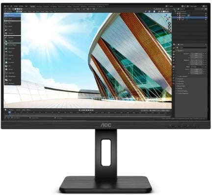 Monitor AOC U27P2, 27", IPS, 4K UHD, Pivot, HDMI, DP, USB, E zezë