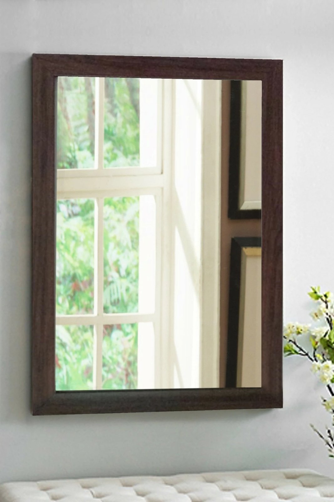 Pasqyrë dekorative, kornizë kafe, Skye Decor, 40x55cm