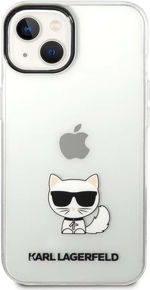 Mbështjellës Karl Lagerfeld KLHCP14MCTTR për iPhone 14 Plus 6.7", transparent Choupette Body